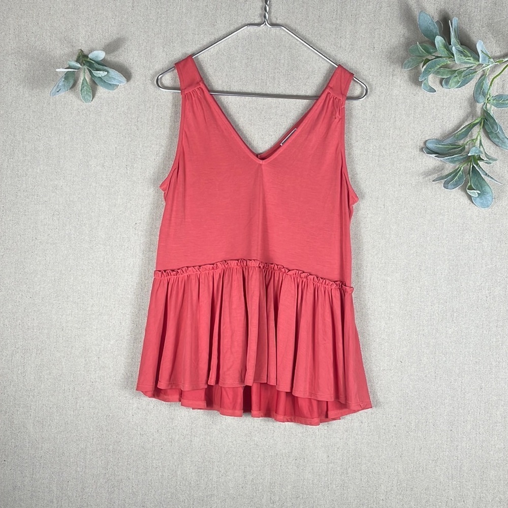 Chelsea 28 > Pink Peplum Top Small